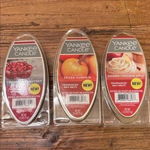 Yankee Candle Wax Melts in Red, Orange, and Cream